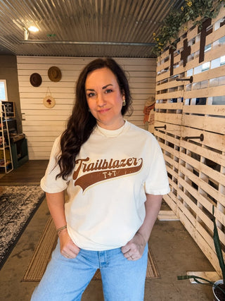 Trailblazer Ivory Tee - Tucked & Threaded