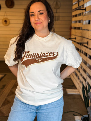 Trailblazer Ivory Tee - Tucked & Threaded