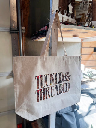 Tucked & Threaded Camo Canvas Jumbo Tote - Tucked & Threaded