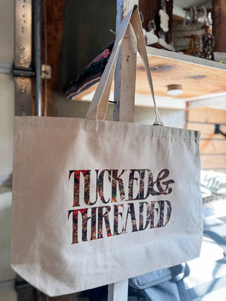 Tucked & Threaded Camo Canvas Jumbo Tote - Tucked & Threaded
