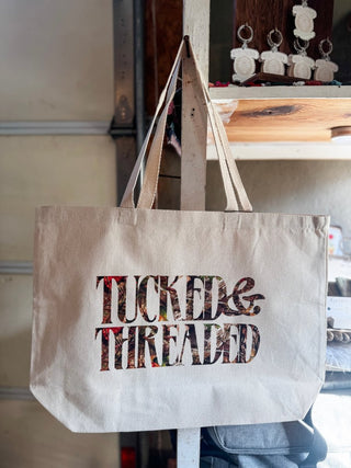 Tucked & Threaded Camo Canvas Jumbo Tote - Tucked & Threaded