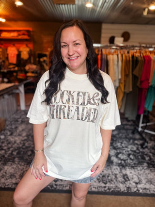 Tucked & Threaded Camo Midweight Faded Ivory Tee (Wholesale) - Tucked & Threaded