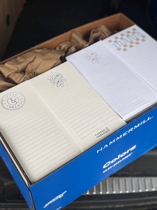 Tucked & Threaded Ivory Notepad (Wholesale) - Tucked & Threaded