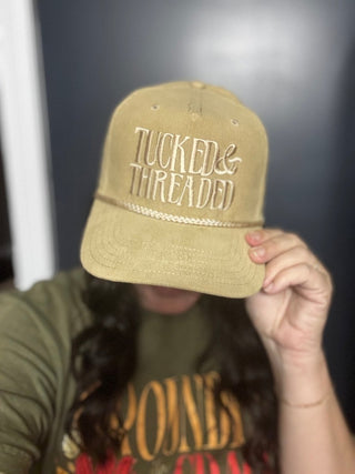 Tucked & Threaded Tan Corduroy Hat - Tucked & Threaded