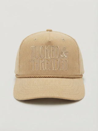 Tucked & Threaded Tan Corduroy Hat - Tucked & Threaded
