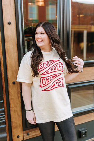 Seven Three One Banner Ivory Tee