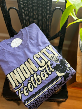 Union City Football Purple Tee - Tucked & Threaded