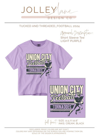 Union City Football Purple Tee - Tucked & Threaded