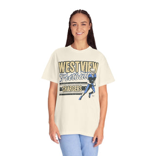 Westview Chargers Football Ivory Tee - Tucked & Threaded