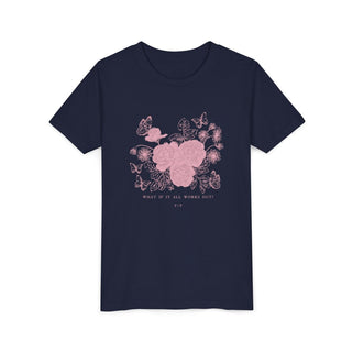 What If It All Works Out Ivory or Navy Youth Tee - Tucked & Threaded