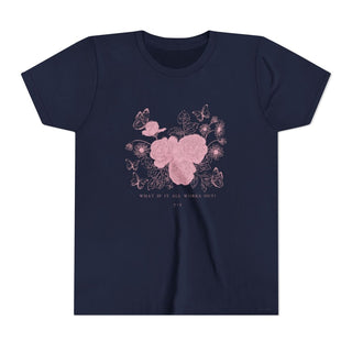 What If It All Works Out Ivory or Navy Youth Tee - Tucked & Threaded