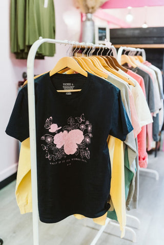 What If It All Works Out Navy Tee - Tucked & Threaded