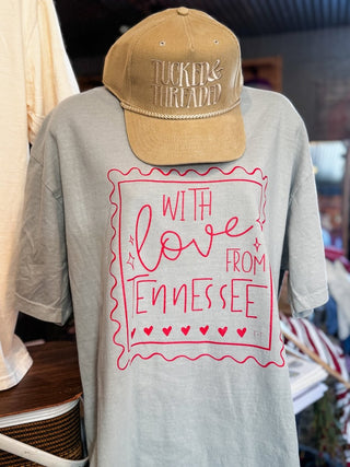 With Love from Tennessee Ivory or Bay Unisex Tee - Tucked & Threaded
