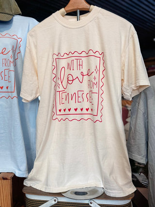 With Love from Tennessee Ivory or Bay Unisex Tee - Tucked & Threaded