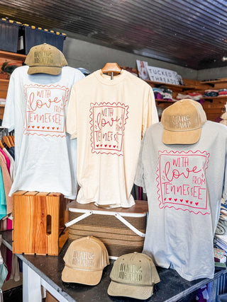 With Love from Tennessee Ivory or Chambray Unisex Tee - Tucked & Threaded