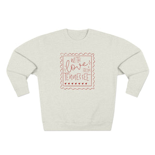 With Love from Tennessee Oatmeal Heather Ladies' Sweatshirt - Tucked & Threaded