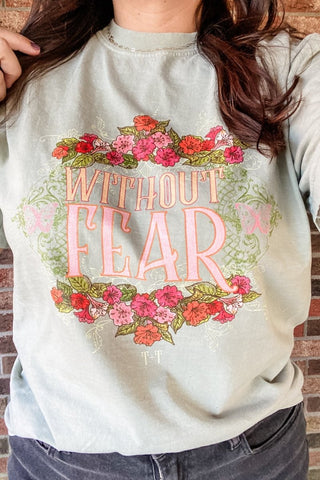 Without Fear Ivory Comfort Colors Tee - Tucked & Threaded