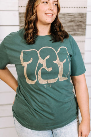 731 Bubble Dark Teal Tee - Tucked & Threaded