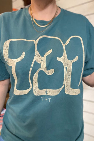 731 Bubble Dark Teal Tee - Tucked & Threaded