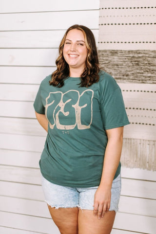 731 Bubble Dark Teal Tee - Tucked & Threaded