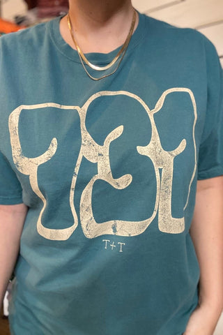 731 Bubble Dark Teal Tee - Tucked & Threaded