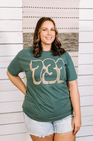 731 Bubble Dark Teal Tee - Tucked & Threaded