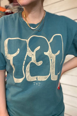 731 Bubble Dark Teal Tee - Tucked & Threaded