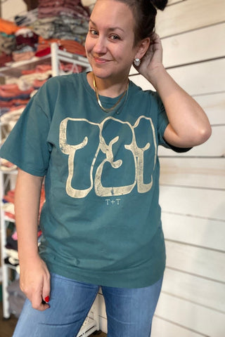 731 Bubble Dark Teal Tee - Tucked & Threaded