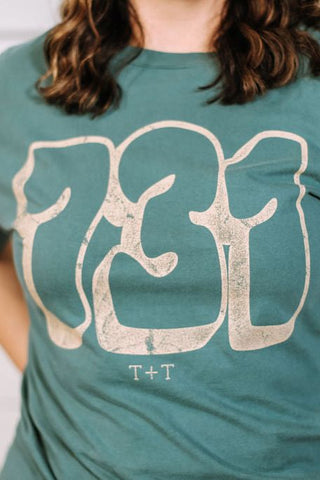 731 Bubble Dark Teal Tee - Tucked & Threaded