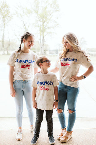 American Lady Star Neutral Tee-Small & 2XL Only-Tucked & Threaded-S-Tucked &amp; Threaded