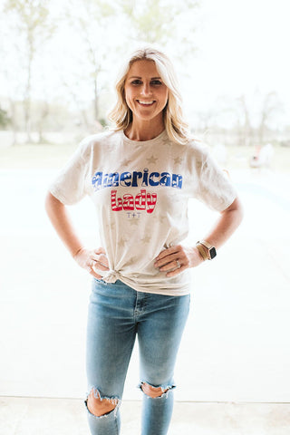 American Lady Star Neutral Tee-Small & 2XL Only-Tucked & Threaded-S-Tucked &amp; Threaded