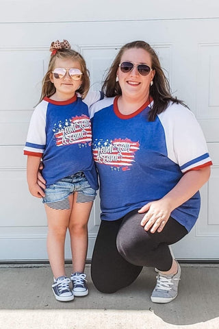 American Dreamer Ringer Tee for Children - Youth XL - Tucked & Threaded