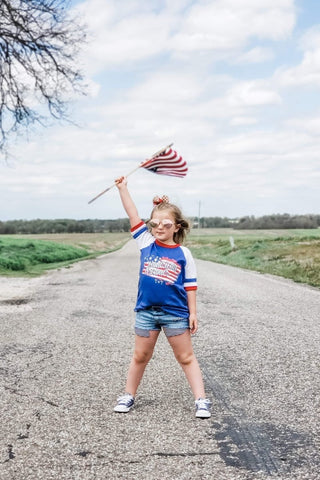 American Dreamer Ringer Tee for Children - Youth XL - Tucked & Threaded