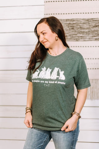 Cat People Cactus Adult Tee - Tucked & Threaded