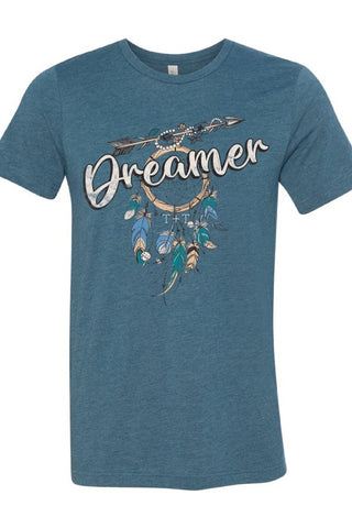 Dreamer Heather Steel Blue Tee-Small Only - Tucked & Threaded