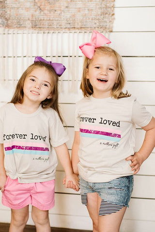 Forever Loved Tan Child Tee - Tucked & Threaded