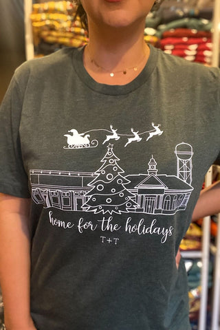 Home for the Holidays Forest Tee - Tucked & Threaded