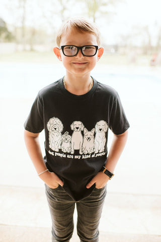 Dog People Black Child Tee