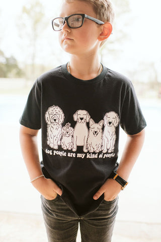 Dog People Black Child Tee