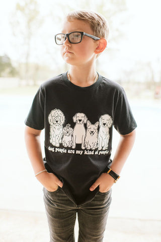 Dog People Black Child Tee