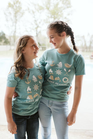 Lake Season Sea Blue Child Tee - Tucked & Threaded