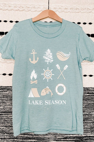 Lake Season Sea Blue Child Tee - Tucked & Threaded