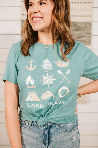 Lake Season Sea Blue Tee - Tucked & Threaded