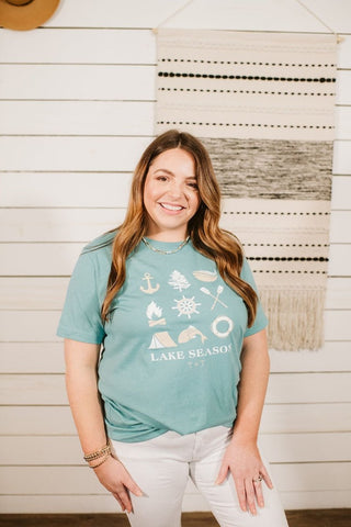 Lake Season Sea Blue Tee - Tucked & Threaded