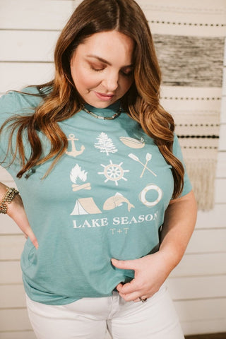 Lake Season Sea Blue Tee - Tucked & Threaded