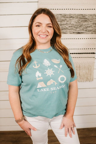 Lake Season Sea Blue Tee - Tucked & Threaded