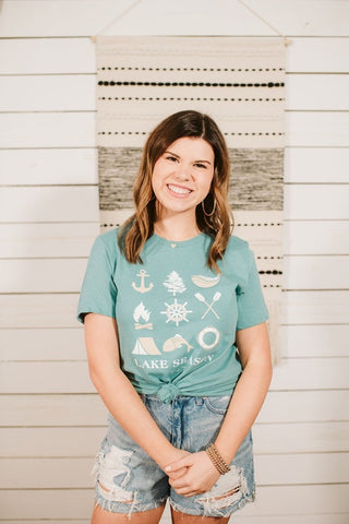 Lake Season Sea Blue Tee - Tucked & Threaded