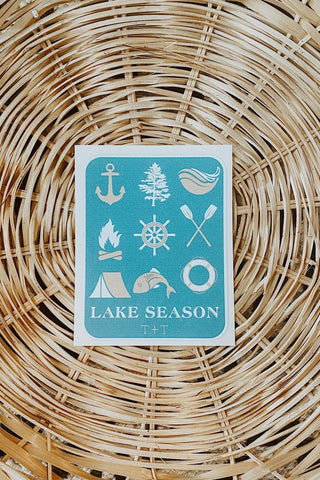 Lake Season Sticker - Tucked & Threaded