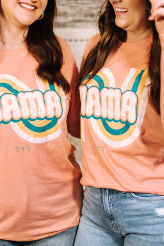 Mama Retro Sunset Tee - Tucked & Threaded