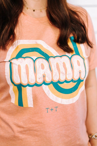 Mama Retro Sunset Tee - Tucked & Threaded